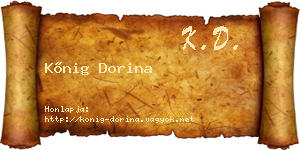 Kőnig Dorina névjegykártya